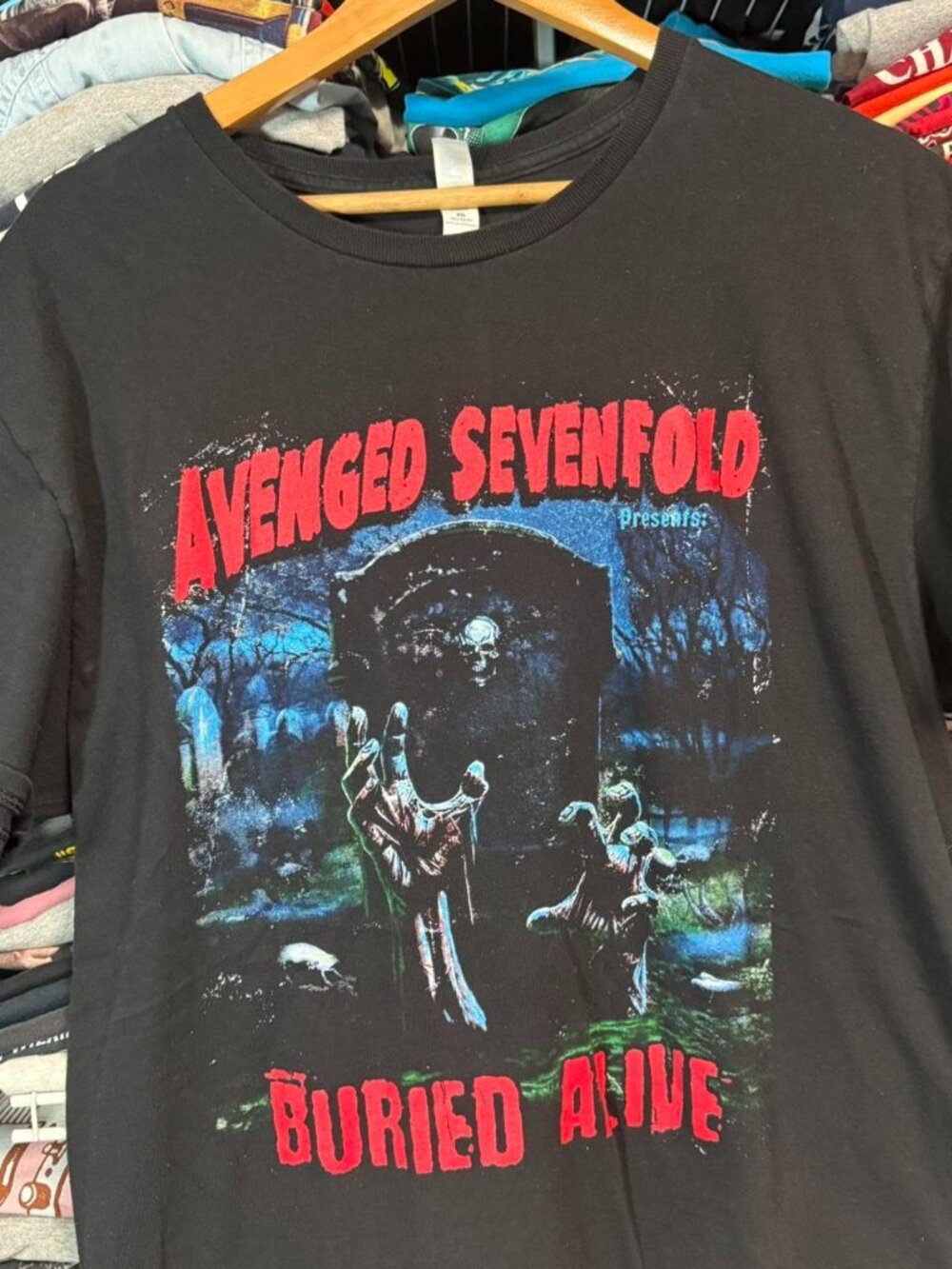 Avenged Sevenfold Buried Alive 2012 tour t shirt